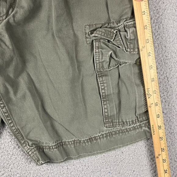 Levi Strauss Signature Cargo Shorts Men's W36 Green Cotton Work Hiking - Picture 6 of 7